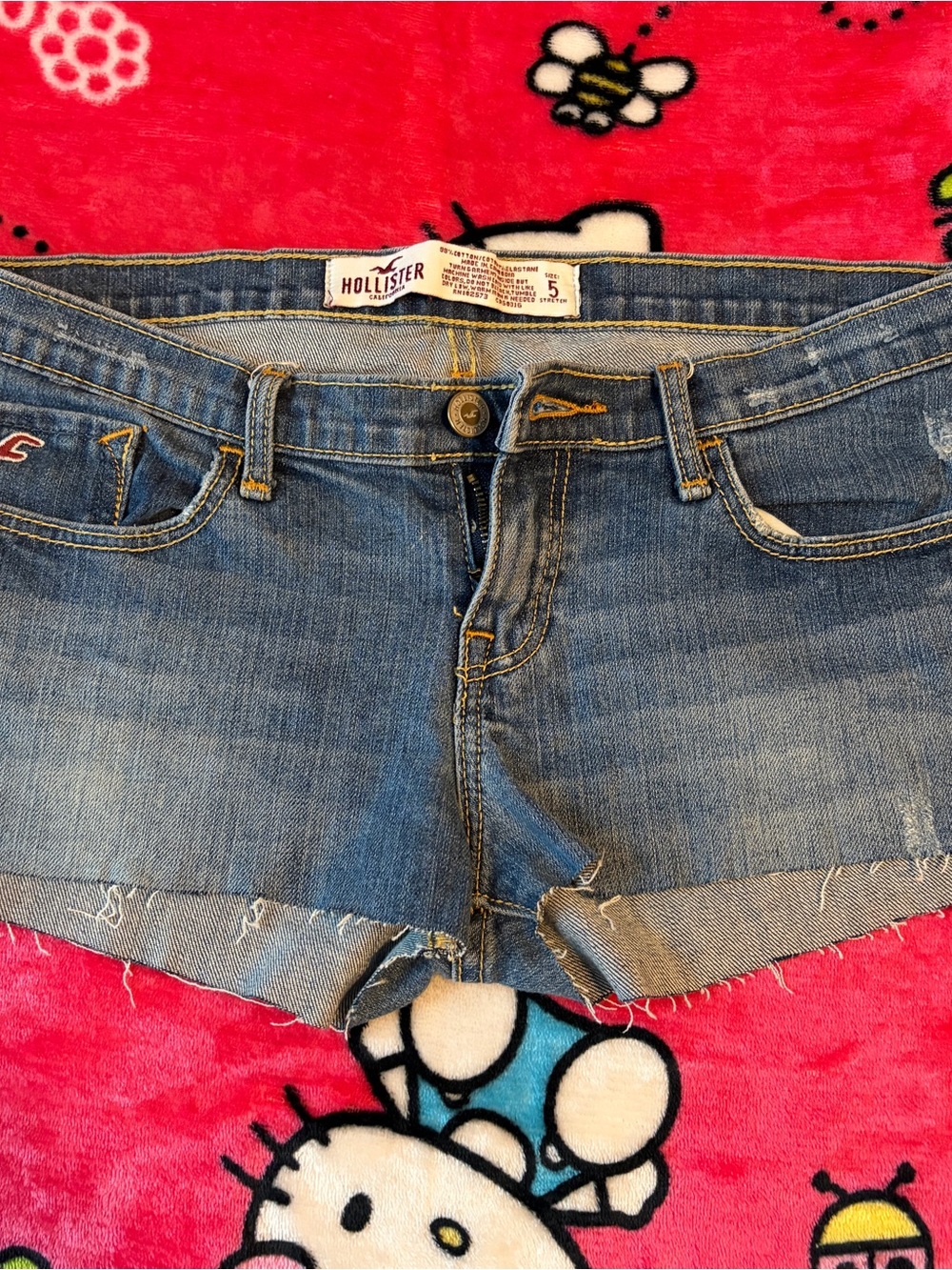 Hollister Light Blue Denim Cutoff Shorts